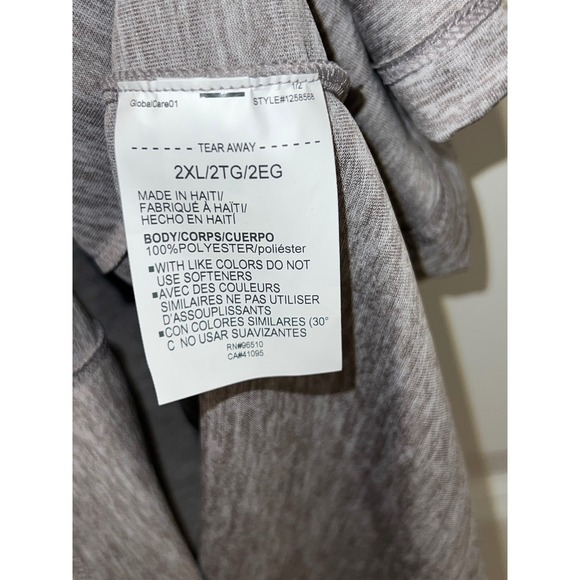 NEW Under Armour Womens HeatGear V-Neck Short Sleeve T-Shirt Grey 1258568 XXL - Picture 5 of 6